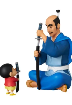 Medicom Toy Figure*UDF Crayon Shin-chan 5 Bushi no Kinchou Matabei and Shin-chan Figure