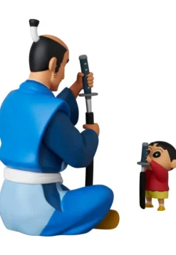Medicom Toy Figure*UDF Crayon Shin-chan 5 Bushi no Kinchou Matabei and Shin-chan Figure