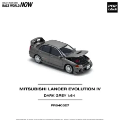 Pop Race Other Toys & Hobbies*Mitsubishi Lancer Evolution IV Dark Gray 1/64 Miniature Car JAPAN OFFICIAL