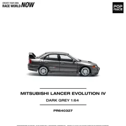 Pop Race Other Toys & Hobbies*Mitsubishi Lancer Evolution IV Dark Gray 1/64 Miniature Car JAPAN OFFICIAL