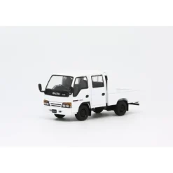 MODEL 1 Isuzu Elf NHR Double Cab Light Truck White LHD 1/64 JAPAN OFFICIAL