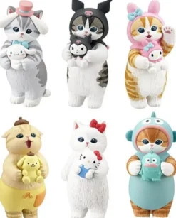 KITAN CLUB Mofusand x Sanrio Characters Narikiri Figure Complete Set Capsule Toy JAPAN