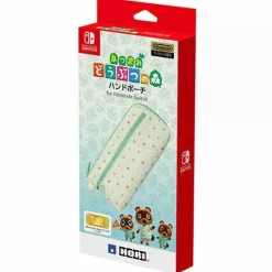 Hori NEW NSW-239 Gathered Animal Crossing Hand Pouch for Nintendo Switch JAPAN