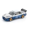 Pop Race Pandem Silvia S13 Moontech Blue 1/64 Miniature Car JAPAN OFFICIAL