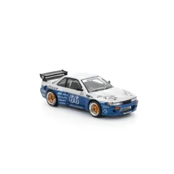 Pop Race Pandem Silvia S13 Moontech Blue 1/64 Miniature Car JAPAN OFFICIAL