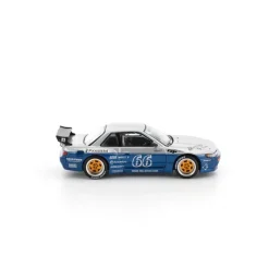 Pop Race Pandem Silvia S13 Moontech Blue 1/64 Miniature Car JAPAN OFFICIAL