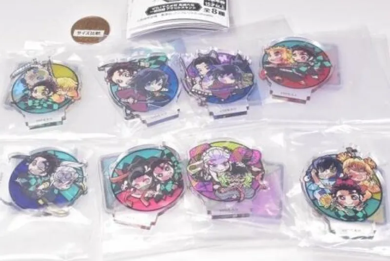 Takara Tomy A.R.T.S Pita Deformed Demon Slayer Unite Acrylic Stand Set of 8 Gacha Capsule Toy JAPAN