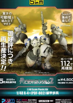 Plum Figure*5inch Mechanism POWERDoLLS2 X-4+PDF-802 Armored Infantry 1/48 Model Kit