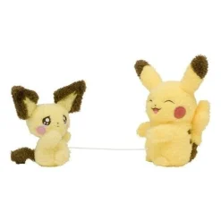 Pokemon Center Pokemon|Plush Toy*Original Buru Buru Mugyu! Pichu & Pikachu Plush Doll JAPAN
