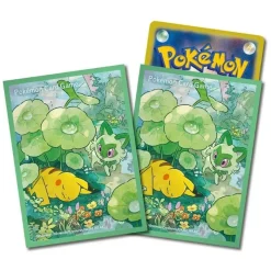 Pokemon Center Original Card Sleeves Pikachu & Sprigatito Green JAPAN OFFICIAL