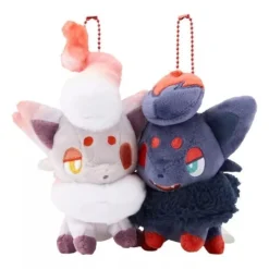 Pokemon Center Plush Toy*Original Magnetic Plush Keychain Zorua & Hisuian Zorua JAPAN