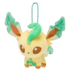 Pokemon Center Original Mocchiri Mascot Pokemon Dolls Keychain Leafeon JAPAN