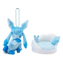 Pokemon Center Plush Toy*Original Otenki Team Glaceon Plush Keychain with Field JAPAN