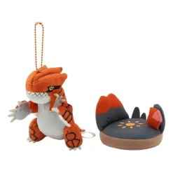 Pokemon Center Pokemon*Original Otenki Team Groudon Plush Keychain with Field JAPAN