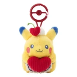 Pokemon Center Pokemon|Plush Toy*Original Pikachu Diner Plush Keychain Heart JAPAN OFFICIAL