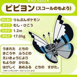 Pokemon Center Pokemon*Original Pokemon Fit Vivillon Monsoon Pattern Plush Doll JAPAN