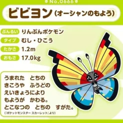 Pokemon Center Original Pokemon Fit Vivillon Ocean Pattern Plush Doll JAPAN