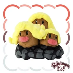 Pokemon Center Pokemon|Plush*Original Pokemon Fit A051 Alolan Dugtrio Plush Doll JAPAN