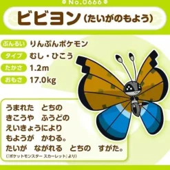 Pokemon Center Original Pokemon Fit Vivillon River Pattern Plush Doll JAPAN