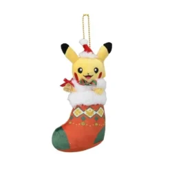 Pokemon Center Original Paldea's Christmas Market 2023 Plush Key Chain Pikachu