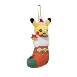 Pokemon Center Original Paldea's Christmas Market 2023 Plush Key Chain Pikachu