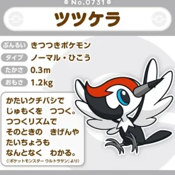 Pokemon Center Original Pokemon Fit 731 Pikipek Plush Doll JAPAN OFFICIAL