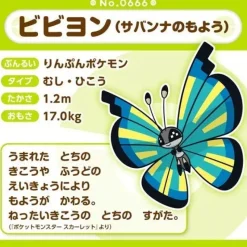 Pokemon Center Pokemon*Original Pokemon Fit Vivillon Savanna Pattern Plush Doll JAPAN