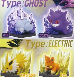 Takara Tomy A.R.T.S Capsule Toy|Capsule Toy*Pokemon Diorama Collect Ghost & Electric Complete Set Figure Capsule Toy JAPAN