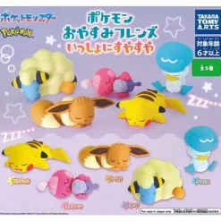 Takara Tomy A.R.T.S Figure*Pokemon Oyasumi Friends Sleep Together Complete Set Figure Capsule Toy JAPAN