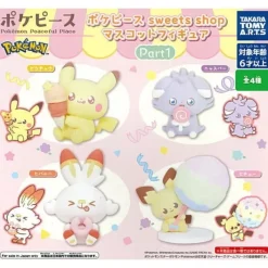 Takara Tomy A.R.T.S Pokemon Poke Peace Sweets Shop Mascot Figures Part 1 Complete Set Capsule Toy