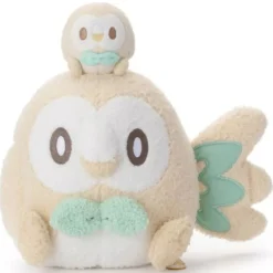 Takara Tomy Pokemon Pokepeace Rowlet with Mini Plush Ver. Plush Doll JAPAN OFFICIAL