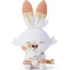 Takara Tomy Pokemon|Plush Toy*Pokemon Pokepeace Scorbunny with Mini Plush Ver. Plush Doll JAPAN OFFICIAL