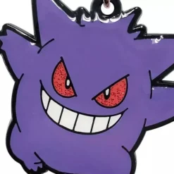 SK Japan Pokemon*Pokemon Sparkly Metal Keychain Gengar JAPAN OFFICIAL