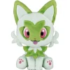 TAKARA TOMY Pokemon Stroke Me and Stare at Me Wink Eyes Sprigatito Plush Doll JAPAN OFFICIAL