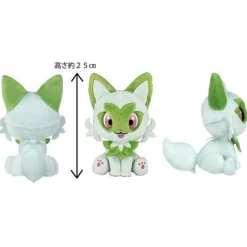 TAKARA TOMY Plush Toy*Pokemon Stroke Me and Stare at Me Wink Eyes Sprigatito Plush Doll JAPAN OFFICIAL