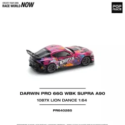 Pop Race DarwinPRO 66G WBK Supra 1087X Lion Dance 1/64 Miniature Car JAPAN