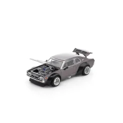 POP RACE Laurel C130 Metallic Gray 1/64 JAPAN OFFICIAL