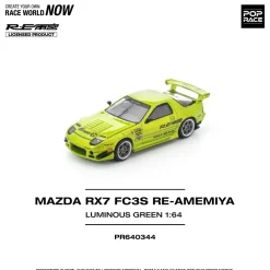 POP RACE Mazda RX-7 FC3S RE Amemiya Luminous Green 1/64 JAPAN OFFICIAL