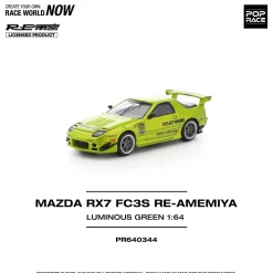 POP RACE Mazda RX-7 FC3S RE Amemiya Luminous Green 1/64 JAPAN OFFICIAL