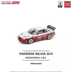 Pop Race Pandem Silvia Moontech Red 1/64 Miniature Car JAPAN OFFICIAL