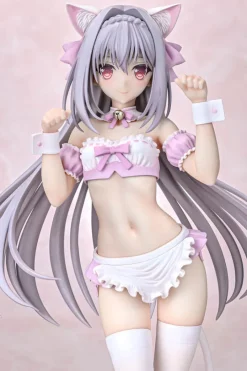 Q-six Figure*Q six Luna Sakurakouji Cat eared Maid Cherry Blossom Color ver. 1/6 Figure JAPAN