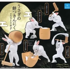 Qualia Figure|Capsule Toy*Mochi Pounding Muscular Rabbit Mascot Figure Complete Set Capsule Toy