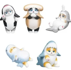 Qualia Figure|Capsule Toy*Shark Cat Mascot Figure All 5 Type Set Figure Capsule Toy JAPAN OFFICIAL