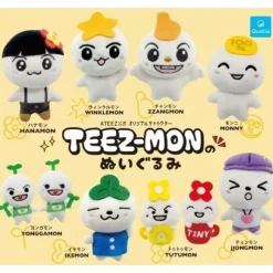 Qualia Teez-Mon Plush Doll Complete Set Capsule Toy JAPAN OFFICIAL