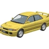 Aoshima RakuPla Snap Car CE9A Lancer GSR Evolution III 1995 Dandelion Yellow Model Kit