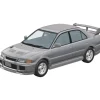 Aoshima RakuPla Snap Car CE9A Lancer GSR Evolution III 1995 Queen's Silver Model Kit