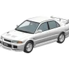 Aoshima Figure*RakuPla Snap Car No.04-SW Lancer GSR Evolution III 1995 Scotia White Model Kit