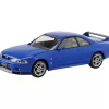 Aoshima RakuPla Snap Kit Nissan R33 Skyline GT-R Blue No.21-BE Model Kit