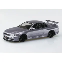Aoshima Figure*RakuPla Snap Kit No.12CU-AS Nissan R34 Skyline GT-R Athlete Silver Model Kit
