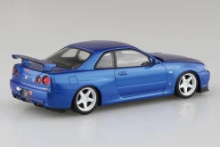 Aoshima RakuPla Snap Kit No.12CU-BB Nissan R34 Skyline GT-R Bayside Blue Model Kit JAPAN